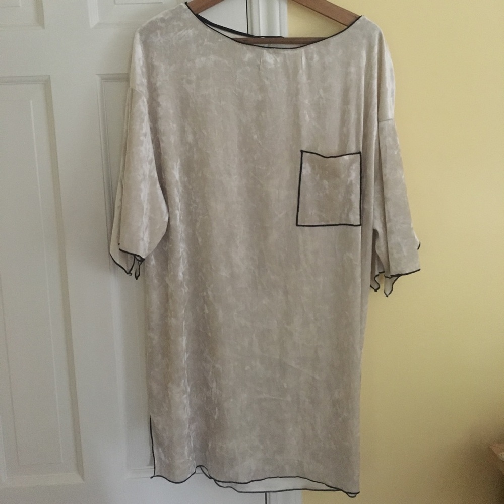 Zara crushed velvet dress